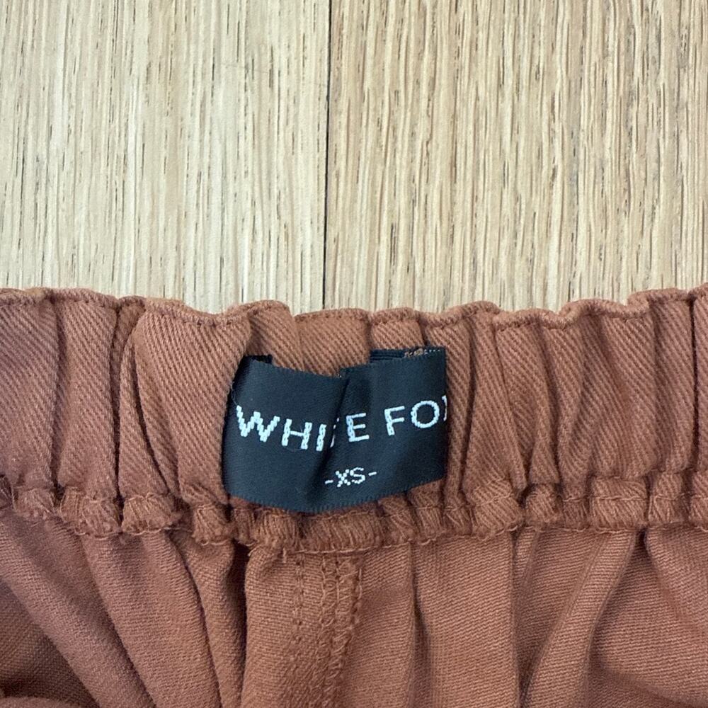 White Fox Parachute Cargo Pants Real Satisfaction Size XS Chocolate Brown - Picture 3 of 6